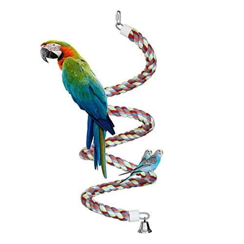 Yihu KINTOR Big Triangle Rope Swing Bird Toy Parrot Cage Toys Cages Conure African Grey