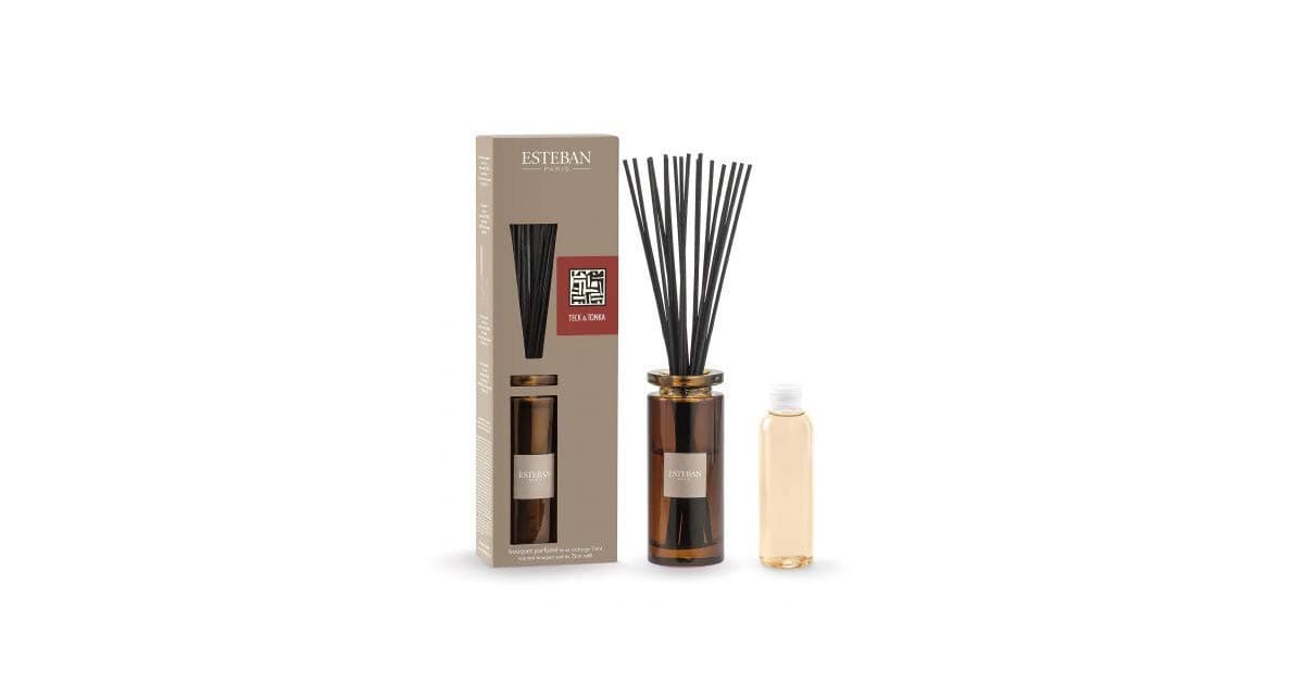 Estebanvase diffuser scent home TECK & TONKA 75ml a chopsticks with vase glass