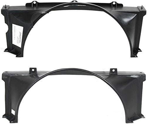 Fan Shroud Compatible With Chevrolet S10 Blazer 1988-1994 Radiator Set Of 2 Upper And Lower 4.3L