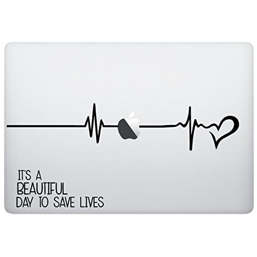 Laptop Sticker Decal - It's a Beautiful Day to Save Lives- Derek Sheperd Skins Stickers