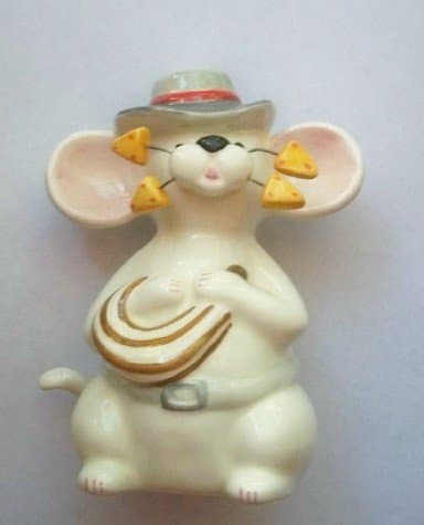Lil Squeekers Houston Sam Cheese Whiskers Mouse Figurine