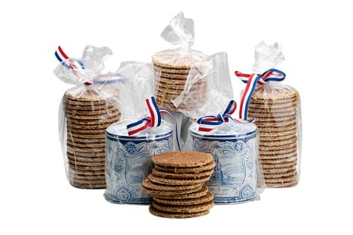 10 Handmade Gouda Waffles in an old Dutch cookie can!