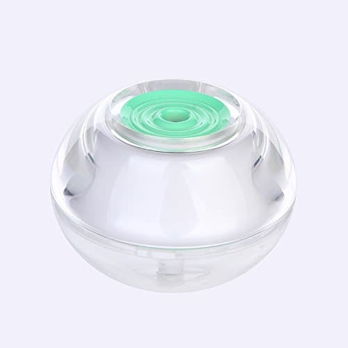 Ultrasonic Cold mist Humidifier Quiet Operation Crystal LED Night Light Mini Air Diffuser Auto Shut-off for Office Home Bedroom Baby Room Study Yoga Spa 120ml