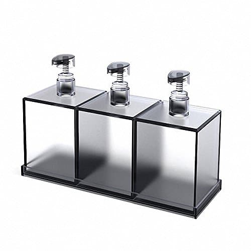 LUQHUQ Soap Dispenser for Bathroom (600ml X 3) (Transparent)