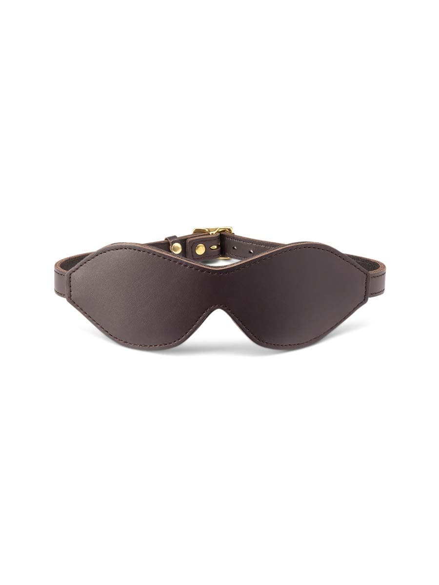 Brown Leather Blindfold