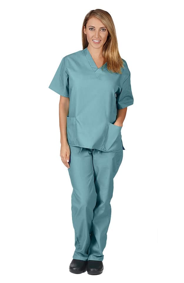 Natural Uniforms Unisex Scrub Set-Top and Pant Set (Standard Workwear Scrub Set)