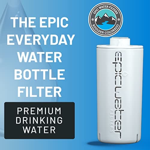Everywhere Bottle Filter Complete Filter | 1-Pack | 75 Gallon Total Life | 3-4 month Supply | Compatible with all Epic Water Bottles | Replaces Everyday and Outdoor