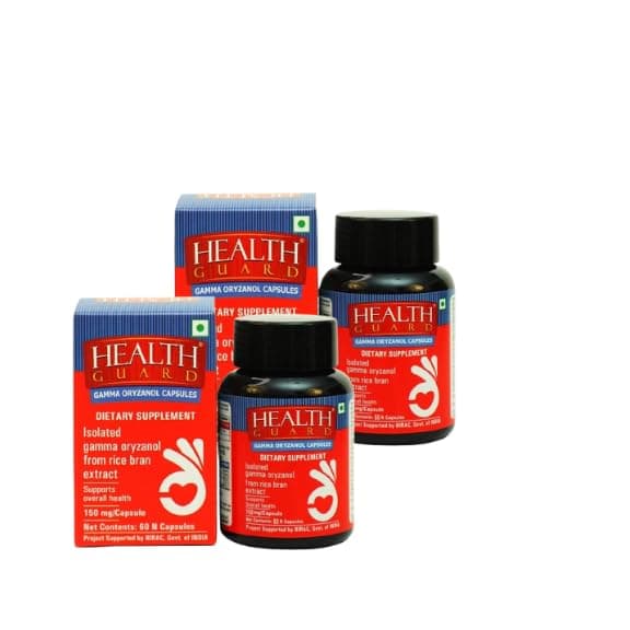 Health Guard Gamma Oryzanol Capsules, 150mg, Pack of 2