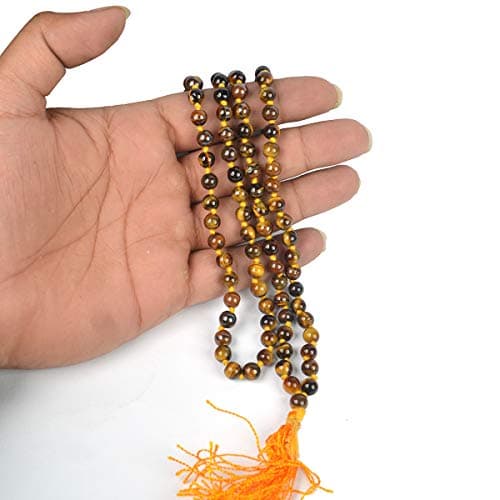 Reiki Crystal Products Certified Natural Tiger Eye Mala Semi Precious Crystal Stone 6 Mm 108 Beads Jap Mala For Reiki Healing - Unisex Adult