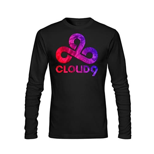 Men's Cloud 9 CSGO Team Logo Long Sleeve O Neck t Shirt XL Black