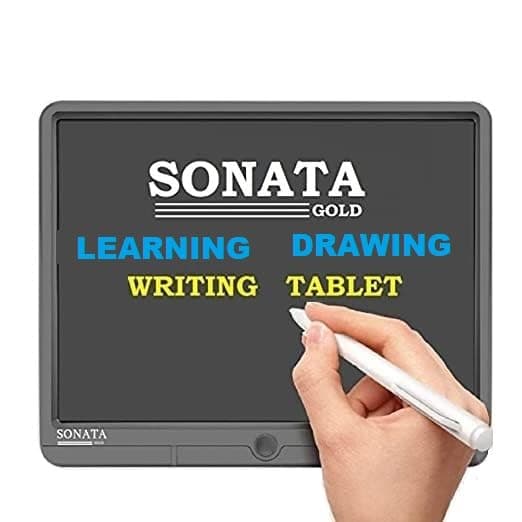 SONATA gold Series LCD Writing Tablet, 8.5" Inch/21.5 cm Writing Tablet Rewritable Screen, Drawing, Playing, Handwriting,Best Gift for Kids & Adults[One Year warrenty], Gold