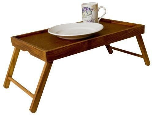 Eaglelnw Folding Bed Tray Pine Wood Serve Breakfast Dinner