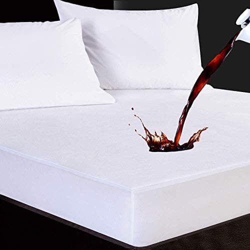 Waterproof Breathable Mattress Protector, Queen Noiseless Premium Smooth Mattress Cover, Deep Pocket Fit Up to 21 Inches, Soft Washable Bed Cover