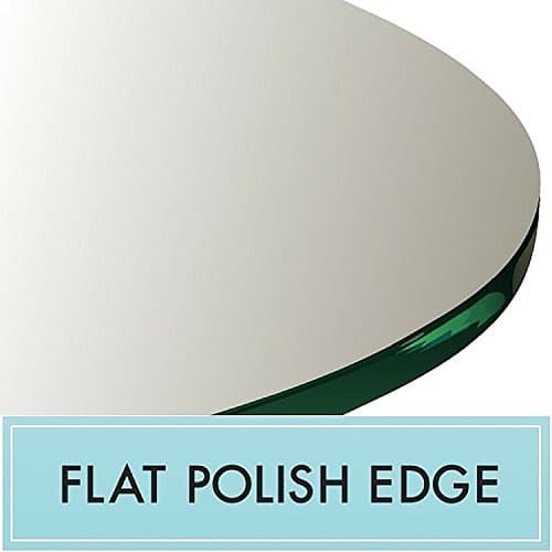 47" Round Clear Glass Table Top 1/4" Thick Tempered with Flat Polished Edge