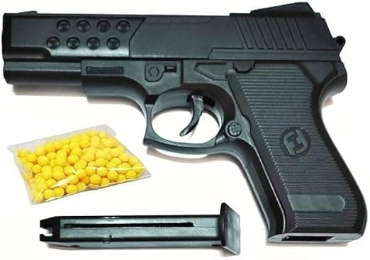 Bullet Gun Toy Bullets, Fun Target Shooting Battle Fight Game for Boys Mouser Shooting Gun with Plastic Bb Bullets for Kids Age 14 Years & Above, Pull Back The Loader to Load