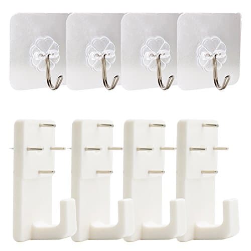 Heavy Duty Wall Hooks, Creative No Damage Adhesive Wall Hooks for Hanging, Wall Mount Seamless Nails Hooks (8pcs)