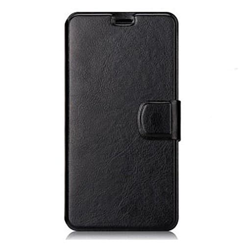 Lenovo K920 Case, Shock Proof Drop Resistant Pure Color Ultra-thin Leather Case with Magnetic Buckle for Lenovo Vibe Z2 Pro K920 Flip Cover Back Case(Magnetic-black)