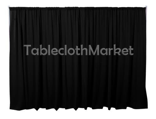 Polyester Backdrop 8 Ft Drape Background Pipe Display Curtain 96 x 60 Black