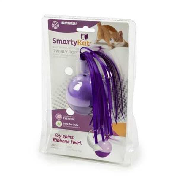 SmartyKat Twirly Top Electronic Motion Cat Toy, Purple, Yellow