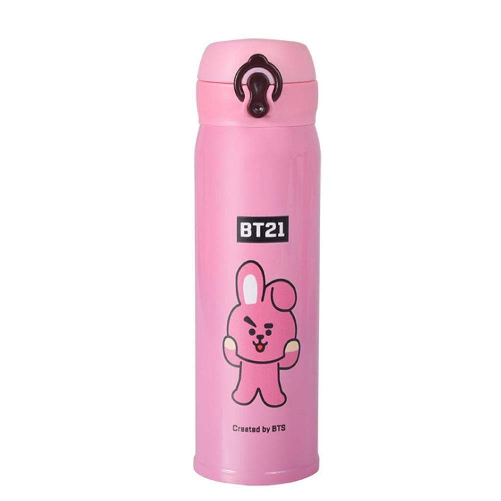 Stainless Steel Students Bottle Water Cup for BTS Bulletproof Juvenile Group Accompanying Cup 500 ML