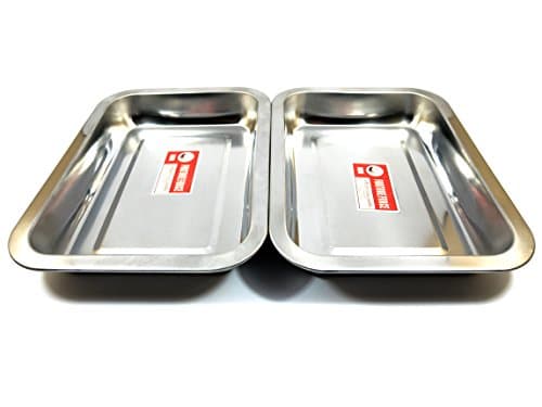 FoFo Set of 2 rectangular stainless steel cooking sheet tray