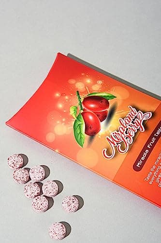 MiralandBerry Miracle Fruit Tablets, Miracle Berry, 10 Count, Turns Sour Foods to Sweet