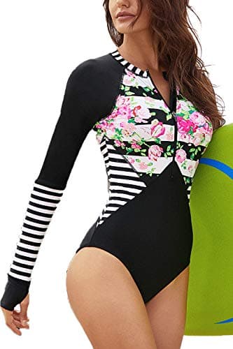 2 Pcs Women's Rash Guard Long Sleeve Swimsuit UV Sun Protection Tops Tankini Athletic Cover Up S-XXXL
