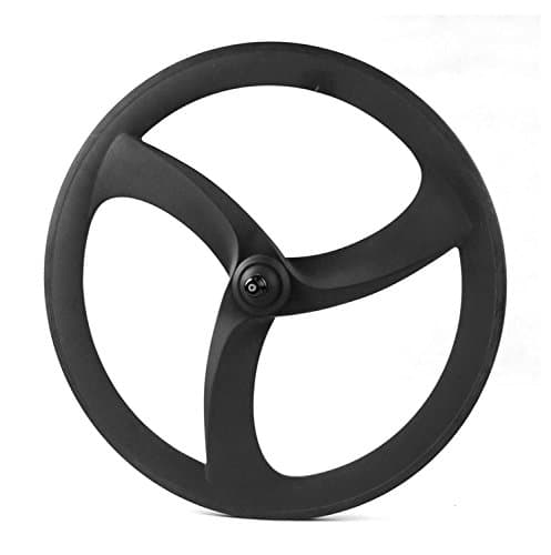 Luckiss 700c Tubular Road Bike 3k Matte Carbon Tri Spokes Aero Front Wheel