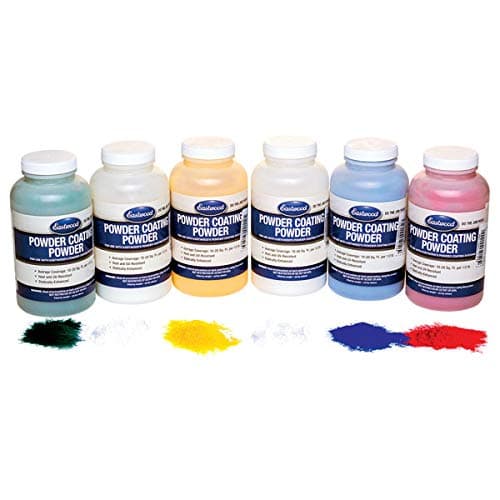 Eastwood 6pce Powder Coat Paint Set, 8 Oz Each (Multi Standard Colors), Hotcoat Powder Coated Paint, Covers 10-20 SQ/FT per Bottle