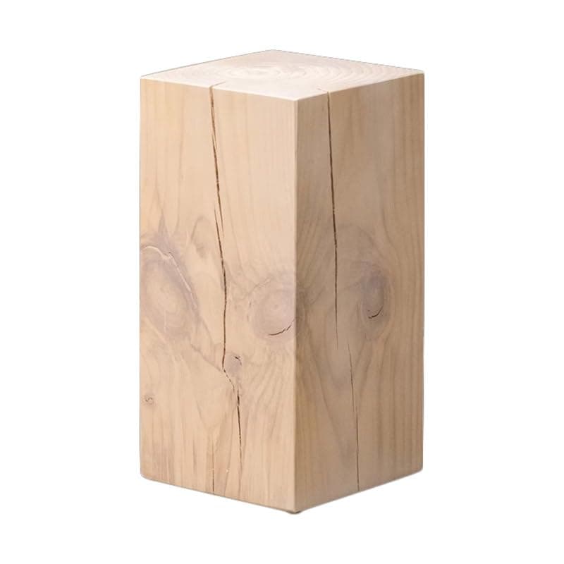 Wooden Cube Pedestal For Parties, Vintage Texture Sculpture Display Base, Floor-Standing Photography Props Columns, Strong Load-Bearing Plinth Stand(Brown-B,30x30x60cm)