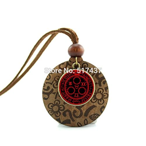 Pretty Lee New Design Glass Dome Pendant For Jewelry Silent Hill Necklace Round Wooden Necklaces
