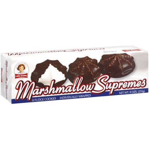 Little Debbie Marshmallow Supremes 8 Fudge Cookies 9oz (2 Pack)