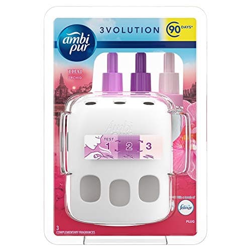 MALLX Ambi Pur 3Volution Starter Kit - Thai Orchid Spraying a gorgeous freshness into your home at regular timed intervals. Provides up to 90 days of fresh fragrance.