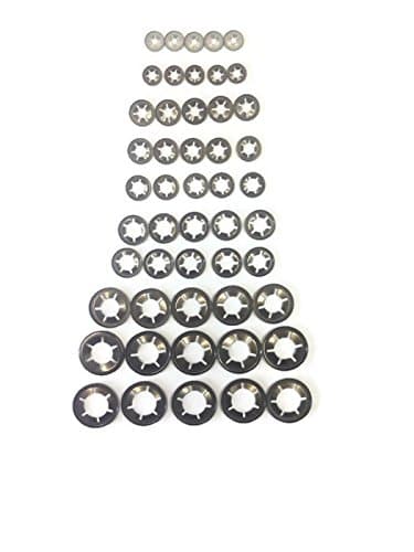 50 Piece Assortment Genuine Starlock Washer For Metric Round Shaft