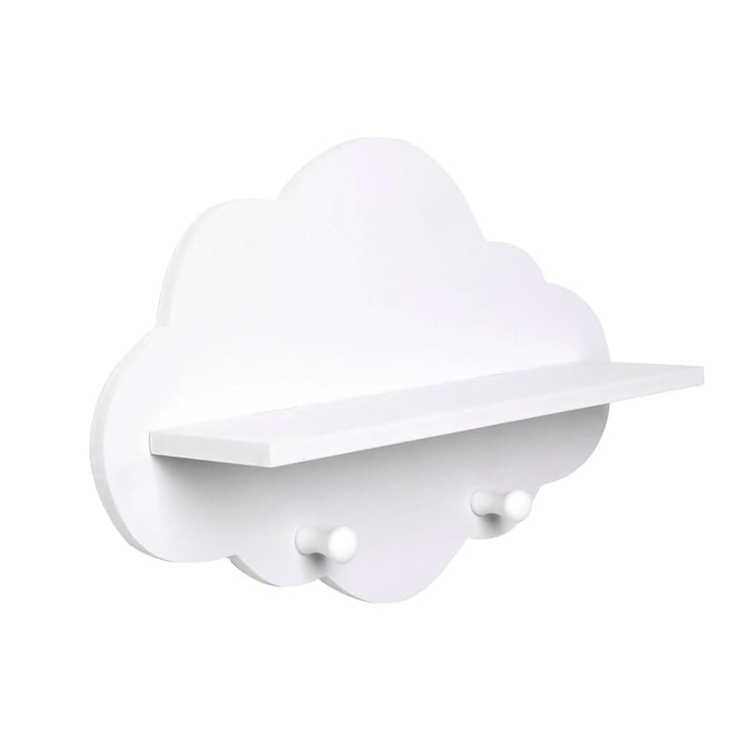 THE WHITE SHOP Floating Cloud Shelf for Kids Room or Cloud Decor,Durable, Stylish & Easy Installation, for Kids Nursery & Bedroom Cloud Room Decor, White