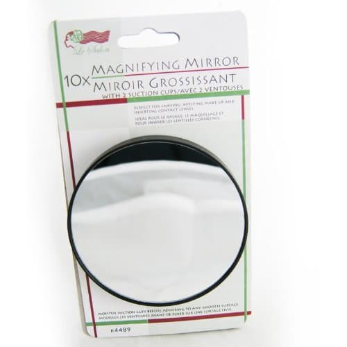 10 X Magnifying Mirror Makeup Compact Cosmetic Vanity Shave Suction Mount Travel
