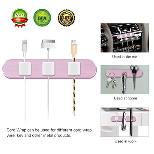 Cable Management Magnetic Cable Clip, ChuangSiAo Magnetic Cable Organizer Multipurpose Cable Clips for Power Wires,Charging Cables,USB Cords,Car Charger Cord Organizer,Headphones Wires,Washing Glue