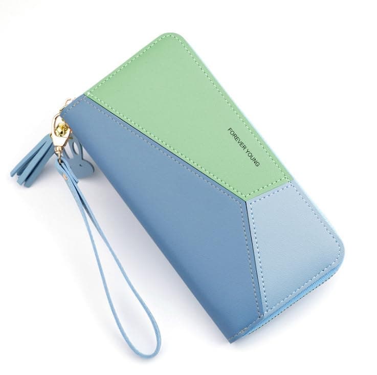 Women Wallet Wallet for Women and Girls | Zipper Wallets Leather Credit Card Holder (Blue)