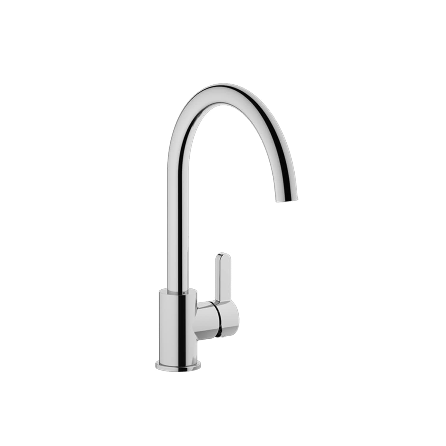 Atom Kitchen Mixer Faucet | Single Handle Hot and Cold Kitchen Sink Mixer Tap | 360° Swivel, Deck Mounted, Water Saving Aerated Flow | 10 yrs Warranty, Polished Chrome (249 x 95 x 339 mm)