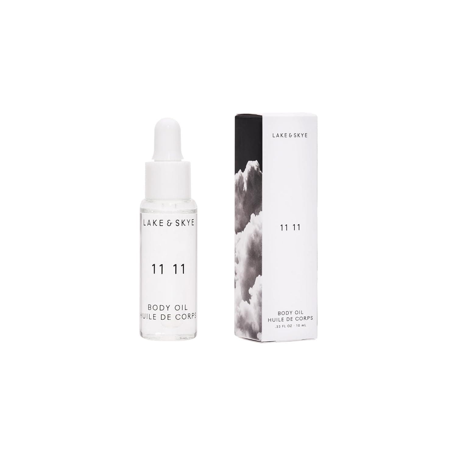Lake & Skye - 11 11 Body Oil Mini, 0.33 fl oz (10 ml) - Moisturising with Vitamin E and Sweet Almond Oil - Sheer & Upli