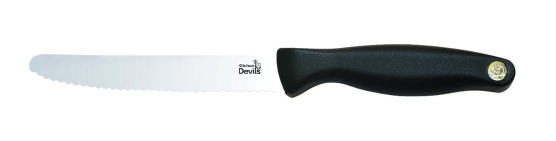 Kitchen Devils 1000775 Lifestyle Tomato Knife , Black , 30.5x8.5x2 cm