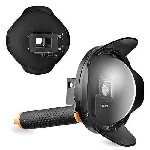 SHOOT 6 Inch Dome Port 2.0 Diving Dome Underwater Camera Lens Cover with Lens Hood Waterproof Housing Case for GoPro Hero 4 Black/Silver, Hero 3+ Camera Underwater Photography