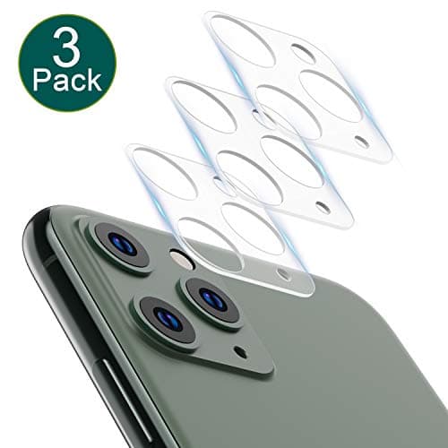 ROITON for iPhone 11 Pro/iPhone 11 Pro Max Camera Lens Protector, Ultra Thin High Definition Bubble-Free Anti-Scratch Fingerprint Tempered Glass Camera Lens Protector 2 Pack(Black)
