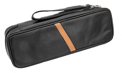 Black Leather Zippered Combo Churchwarden Pipe Pouch - 2200