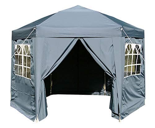 Airwave 3.5mtr Pop Up Gazebo HEXAGONAL Blue Fully Waterproof with Six Sides and CarryBag