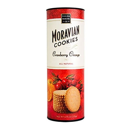 Salem Baking Company Moravian Cranberry Orange Cookies, 4.75 Ounce Tube