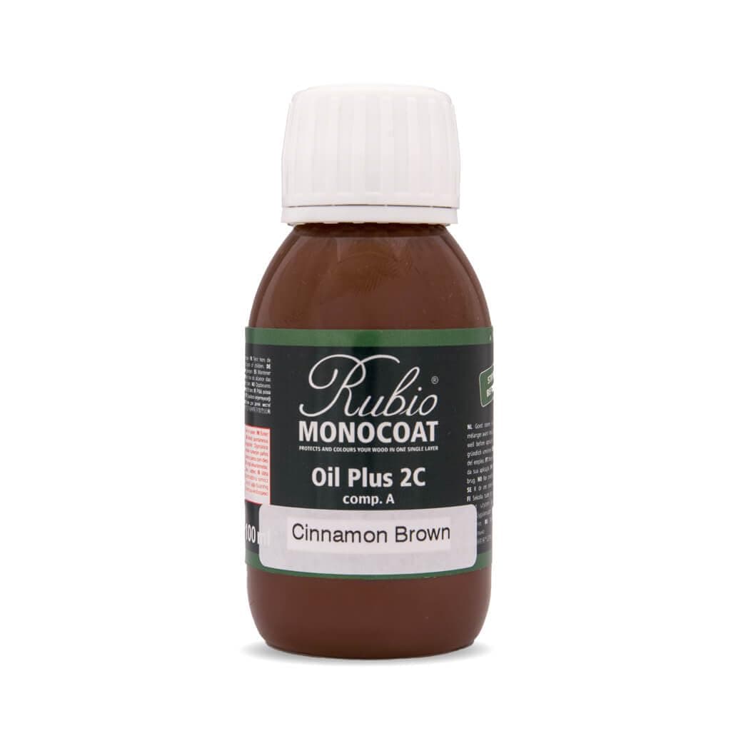 Rubio Monocoat Wood Stain & Finish Sample - Cinnamon Brown | Oil Plus Part A | Quick-Dry, Eco-Friendly Linseed Wood Oil for Indoor Use | Ideal for Sampling Oil Plus 2C & Touch Ups | 100 mL