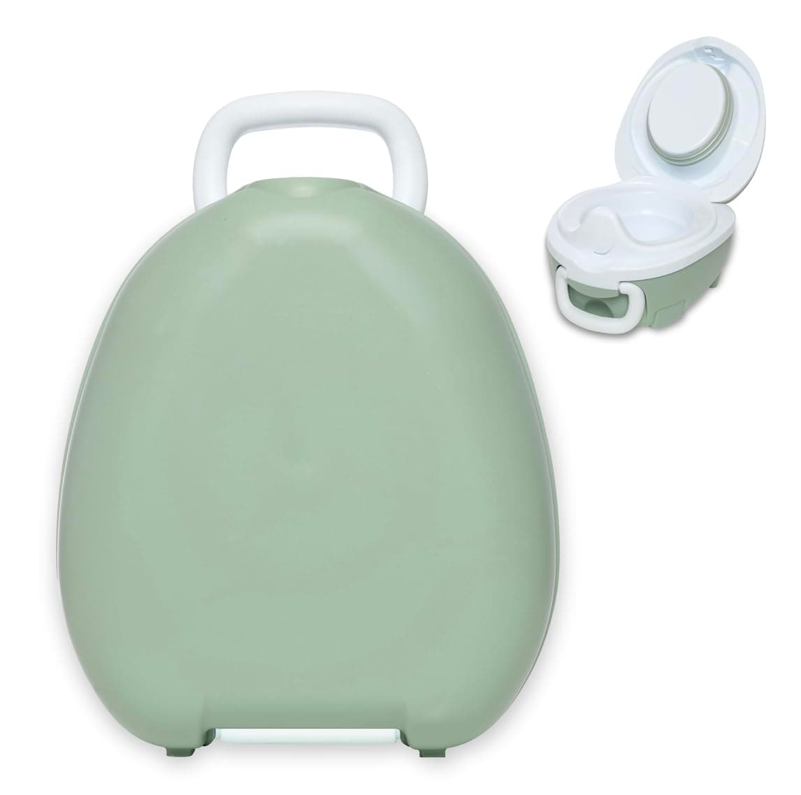My Carry Potty - Travel Potty, Award-Winning Portable Toddler Toilet Seat for Kids to Take Everywhere (Green Pastel)