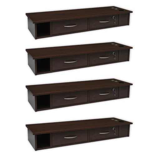 Styling Station Wall Mount Package of 4-42" Chocolate-Brown (SHIPS FREE FROM SALONSMART!)