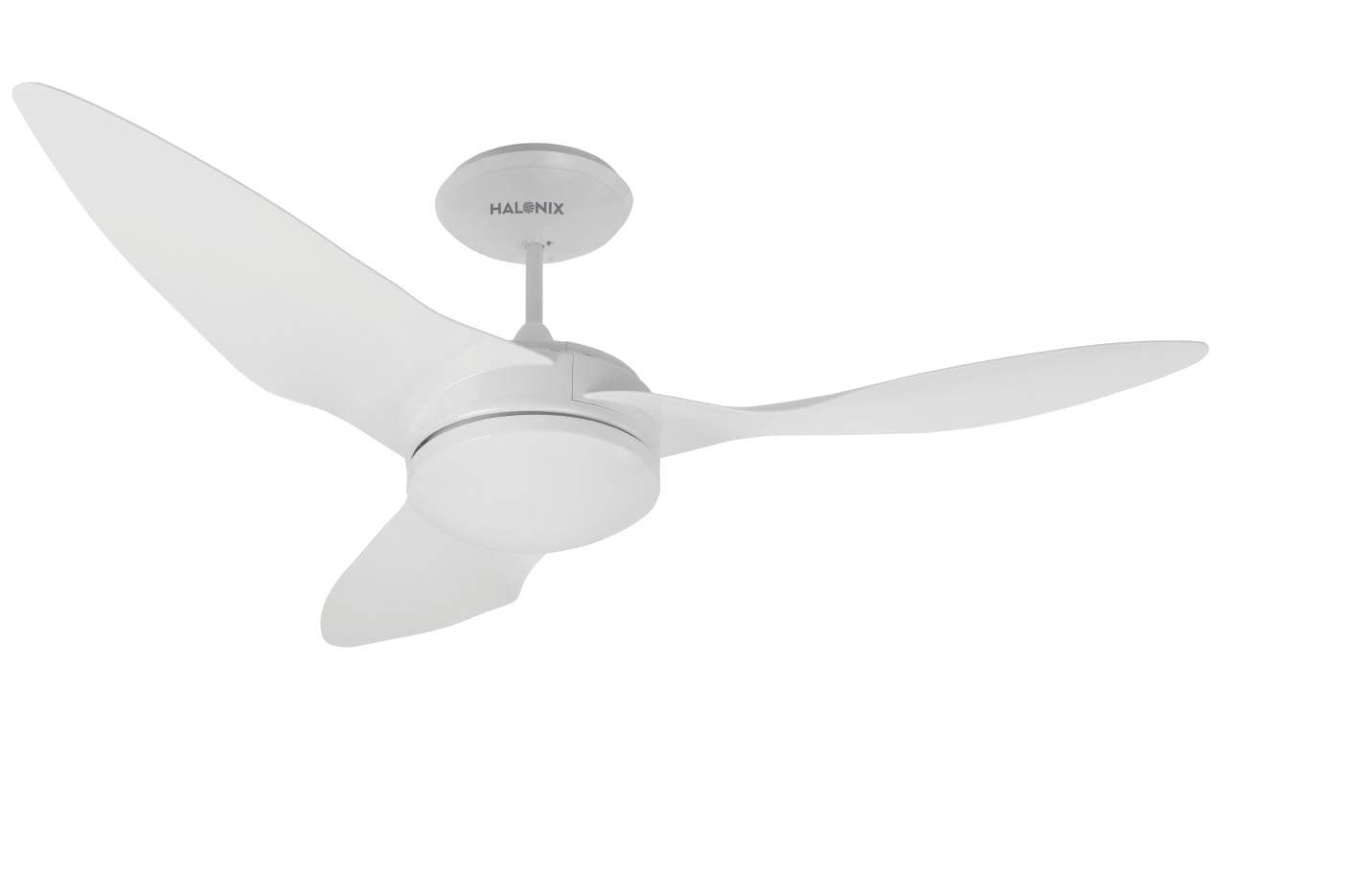 Halonix Plasma BLDC 1300mm Ceiling Fan with Built-in LED Light and Remote (White)